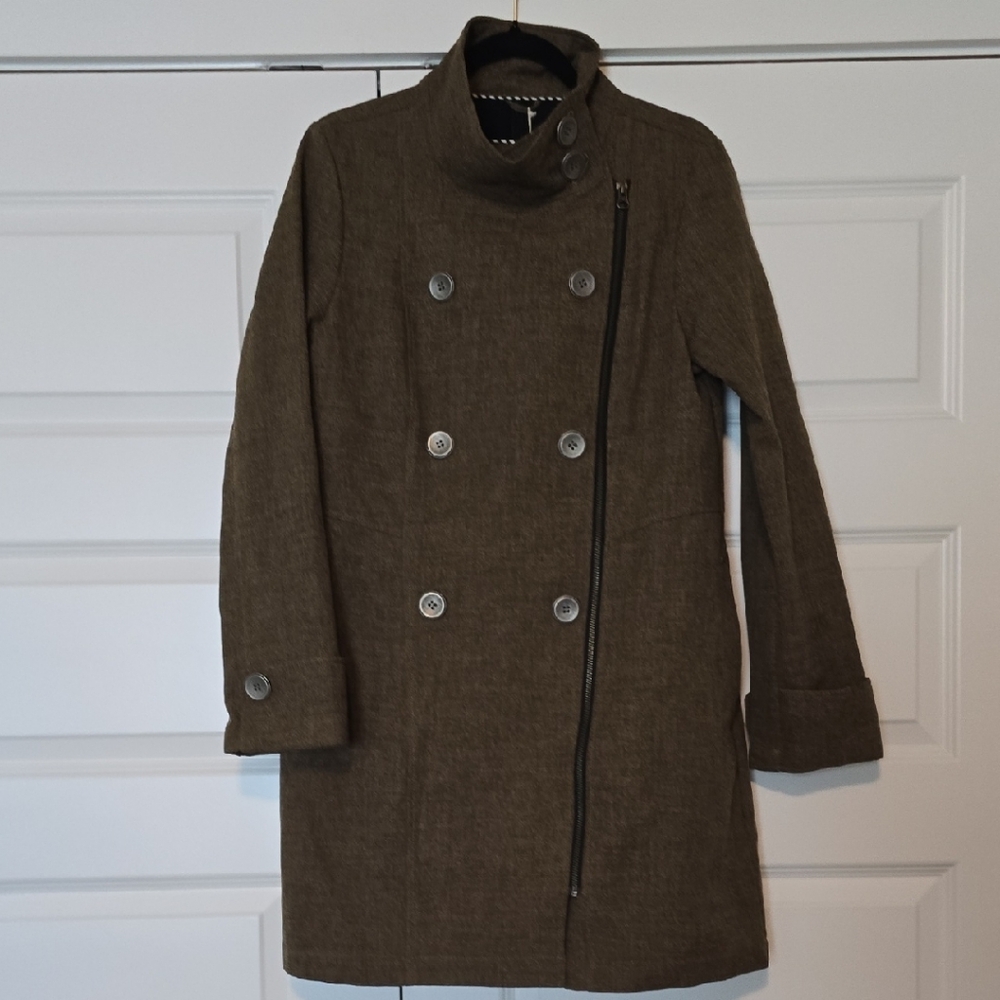 PrAna Olive Double-Breasted Sutherland Jacket